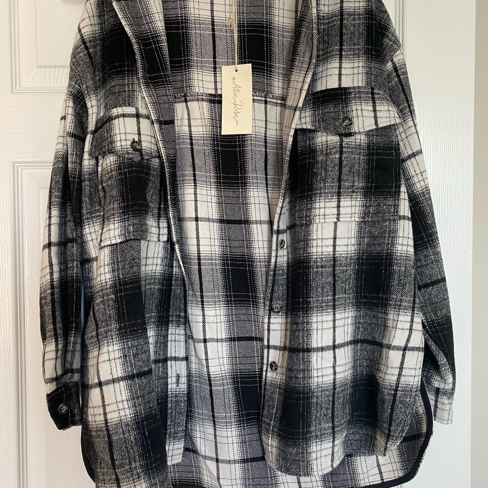NWT flannel shacket